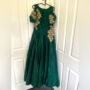 Indian dress - Bottle Green color - size M